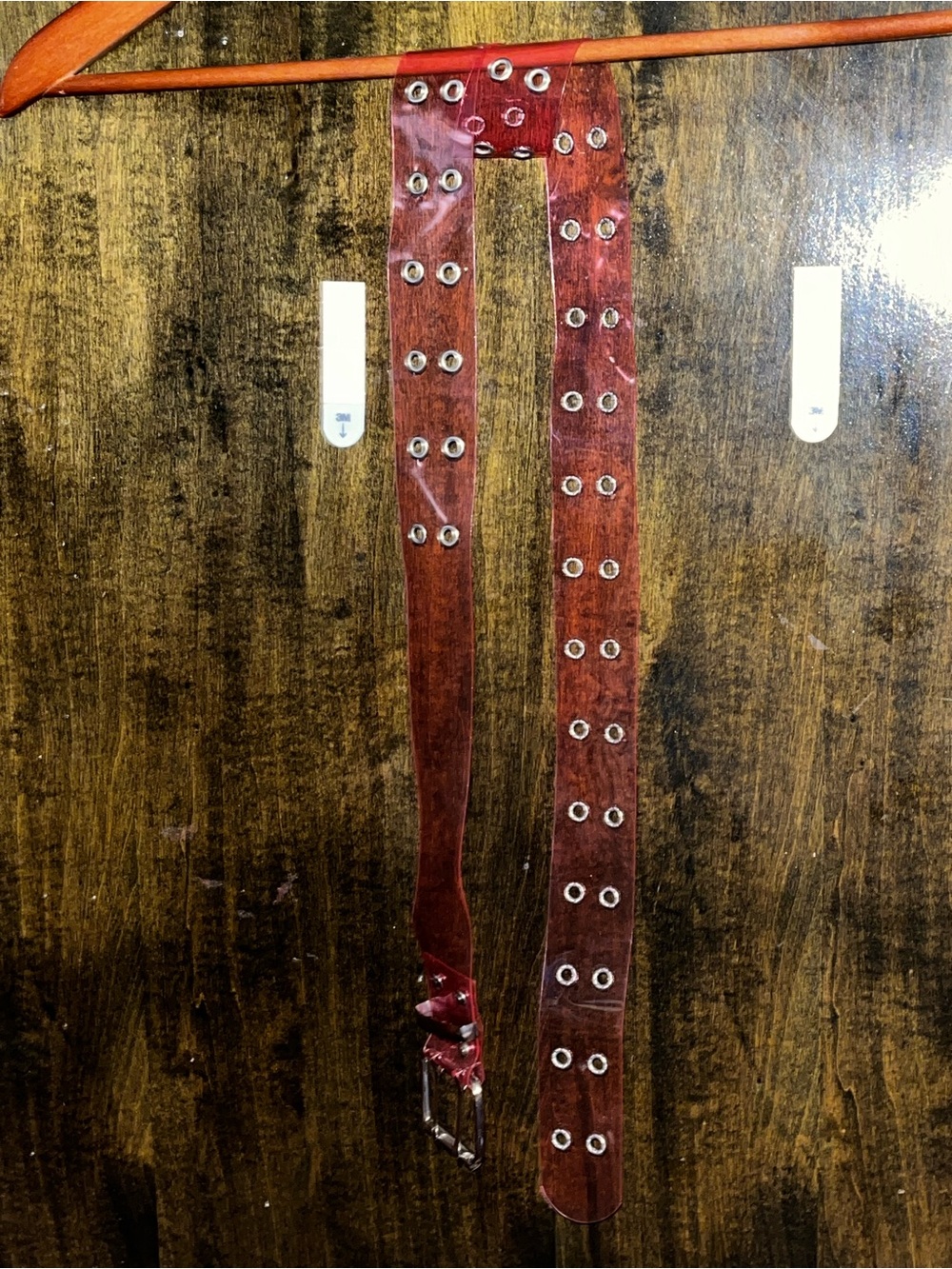 Hot Topic Clear Hot Pink Double Grommet Belt